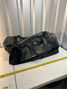 google Black and Gray Logo Duffel Bag